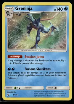 2019 Pokemon Detective Pikachu 9 Greninja Holo NM - Image 1