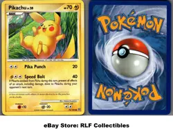 2008 Pokemon, D&P Stormfront, #70/100 Pikachu Lv. 20, Common - Image 1