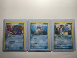 Pokemon EX Crystal Guardians Blastoise Evolution Set of 3 - Image 1