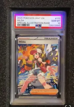 2025 Pokemon WHT EN Hilda PSA 10 GEM FULL ART SPECIAL ILLUSTRATION RARE SIR #171 - Image 1