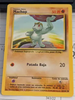 Pokemon Machop Base Set 1999-2000 Spain Print Spanish 52/102 - Image 1