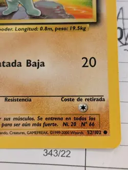 Pokemon Machop Base Set 1999-2000 Spain Print Spanish 52/102 - Image 4