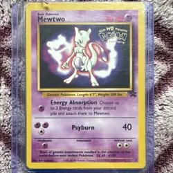 Pokemon Mewtwo Kids WB The First Movie Promo 3 Basic 70HP English 1999 - Image 1