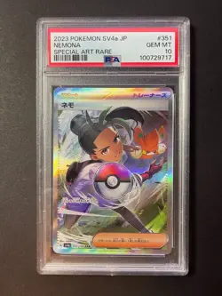 NEMONA - PSA 10 - 2023 Pokemon SV4a Japanese SPECIAL ART RARE #351 - Image 1