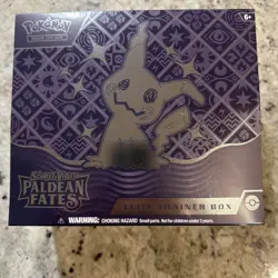 Pokemon TCG Scarlet & Violet Paldean Fates ETB Elite Trainer Box NEW Sealed - Image 1