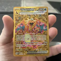 Pokemon TCG Hyper Rare Gold Charizard EX Obsidian Flames 228/197 NM Fast Ship! - Image 2
