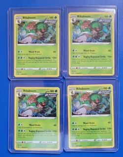 4x Pokemon TCG Crown Zenith: Rillaboom SWSH277 - Black Star Promo - Near Mint - Image 1