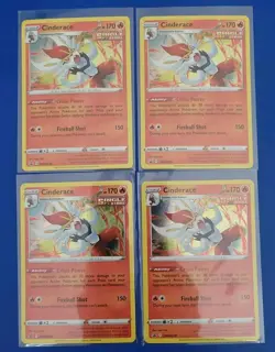 4x Pokemon TCG Crown Zenith: Cinderace (SWSH278) - Black Star Promo - Near Mint - Image 1