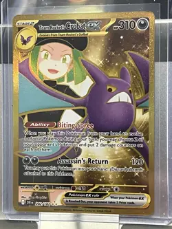 Team Rockets Crobat EX 242/182 Hyper Rare English Pokemon TCG Gold - Mint - Image 2