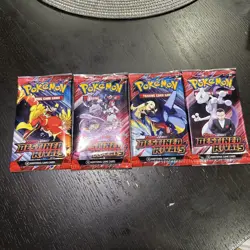 4 Pokemon TCG Scarlet & Violet Destined Rivals Sealed Booster Packs - Image 1