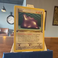 Wizards of the Coast Pokemon Ditto 1st edition Fossil 18/62 Rare 50 HP 1999 TCG - Image 1