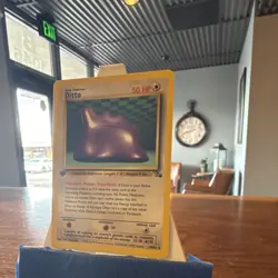 Wizards of the Coast Pokemon Ditto 1st edition Fossil 18/62 Rare 50 HP 1999 TCG - Image 2