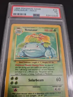 Venusaur 15/102 Base Set Vintage Holo Rare #15 Pokemon Card - Graded PSA 5 - Image 2