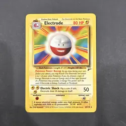 Pokemon TCG Electrode 25/130 Non-Holo Rare Base Set 2 NM Pokemon Card WOTC - Image 1