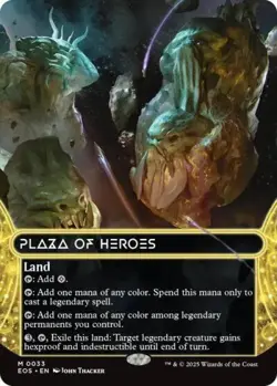 MTG - Plaza of Heroes (0033) (Borderless) - Stellar Sights - Light Play - Normal - Image 1