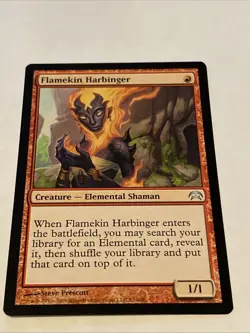 Flamekin Harbinger 53 Planechase Regular MTG TCG CARD NM - Image 1