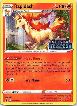 Rapidash - (Prerelease) Promo SWSH: Sword & Shield Promo Cards SWSH270 NM - Image 1