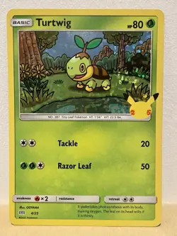 Pokemon TCG Turtwig McDonald's Promos Holo Card 4/25 McDonald's Promos - Image 1