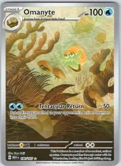 Pokemon Card Omanyte 180/165 Illustration Rare Scarlet & Violet 151 Near Mint - Image 1
