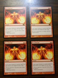 MTG M12 Reverberate x4 Red Rare UNPLAYED Near Mint Condition - Image 1