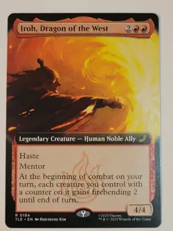 Iroh, Dragon of the West -Extended Art- Avatar Airbender Eternal TLA TLE mtg NM - Image 1