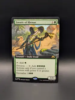 MTG - Fanatic of Rhonas - EXTENDED ART - Creature (Snake Druid) - MH3 #458 -Rare - Image 1