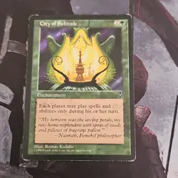 Wizards City of Solitude Visions Rare Green Enchantment 1996 Romas Kukalis - Image 1