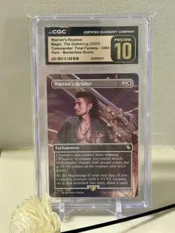 Warrior’s Resolve GRADED 10 CGC PSA Final Fantasy MTG Borderless FIC Pristine 10 - Image 1