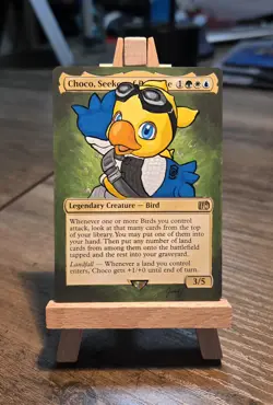 MTG Hand Painted Alter: Chocobo Alpha As Choco, Seeker of Paradise - Image 1