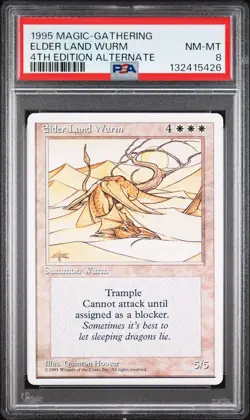 ELDER LAND WURM 4th Edition Alternate Rare PSA 8 MTG [Nostalgium] - Image 1