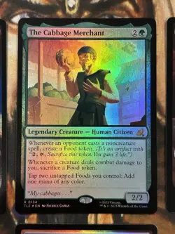 FOIL The Cabbage Merchant #0134 MTG Avatar Commander Rare Food Token - NM/M 🔥 - Image 2