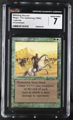 MTG Magic: The Gathering Whirling Dervish Legends 1994 CGC 7 - Image 1