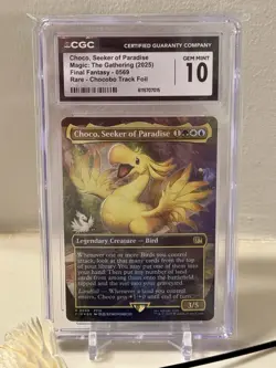 Choco, Seeker of Paradise GRADED 10 CGC PSA Traveling Chocobo Track Foil MTG - Image 1