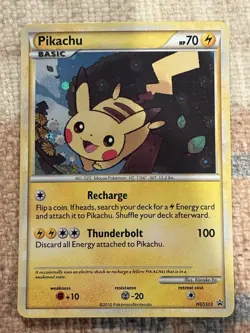 LP/NM Pikachu HGSS03 Pokemon TCG: 2010 HGSS Black Star Promo - Image 1