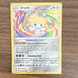 Pokemon Jirachi 119/185 Amazing Rare Holo Swsh04 Vivid Voltage 2020 - Image 1