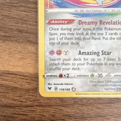 Pokemon Jirachi 119/185 Amazing Rare Holo Swsh04 Vivid Voltage 2020 - Image 5