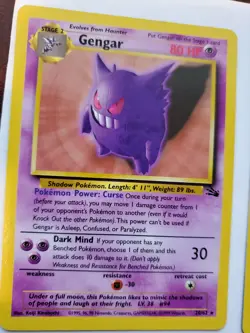 Dragonite Gengar Haunter Ditto Fossil Set Pokemon Card Base Jungle WOTC NM + U - Image 2