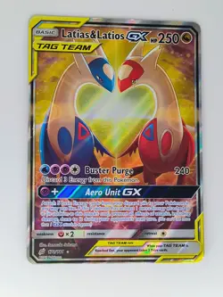 Pokemon Latias & Latios GX TAG TEAM Full Art Ultra Rare Holo 170/181 Sm-Team Up - Image 2