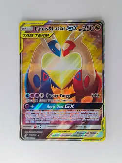 Pokemon Latias & Latios GX TAG TEAM Full Art Ultra Rare Holo 170/181 Sm-Team Up - Image 3