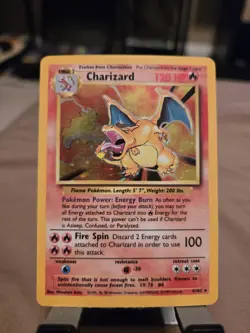 1999 Pokemon CHARIZARD #4/102 Base Set Unlimited Galaxy Holo Rare English - Image 1