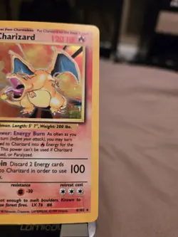 1999 Pokemon CHARIZARD #4/102 Base Set Unlimited Galaxy Holo Rare English - Image 4