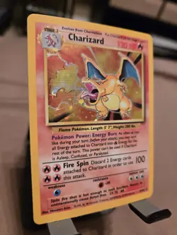 1999 Pokemon CHARIZARD #4/102 Base Set Unlimited Galaxy Holo Rare English - Image 5