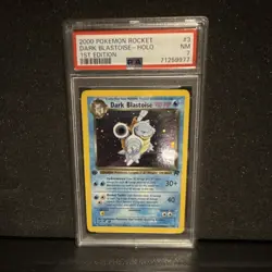 Pokemon TCG Team Rocket Dark Blastoise 1st Edition Holo 3/82 PSA 7 - Image 1