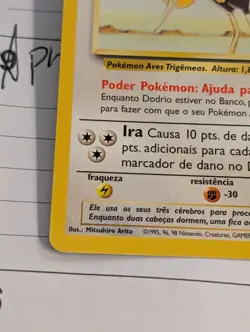 1999-2000 Pokemon PORTUGUESE Jungle Dodrio 34/64 - Image 5