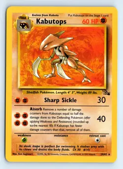 Pokemon Kabutops (24) #24/62 Fossil tcg Rare LP - Image 1