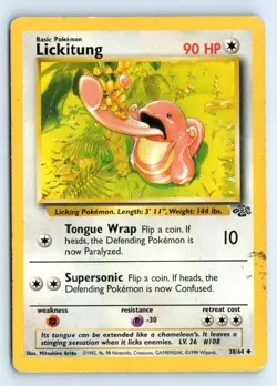 Moderatly Played Pokemon Lickitung #38/64 Jungle tcg - Image 1