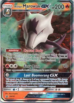 2019 Sun & Moon, Promos - Sun & Moon Promos Alolan Marowak-GX Stage 1/Promo - Image 1