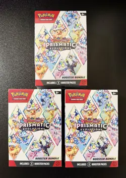 Pokemon Prismatic Evolutions Booster Bundle- Lot of 3 - New & Sealed PRE-EN ✅📦 - Image 1