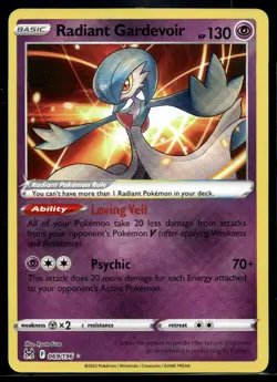 2022 Pokemon Lost Origin 069 Radiant Gardevoir NM - Image 1