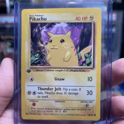1999 Pokemon Pikachu 058/102 Base Set (Shadowless) Regular 1st Edition - Image 1
